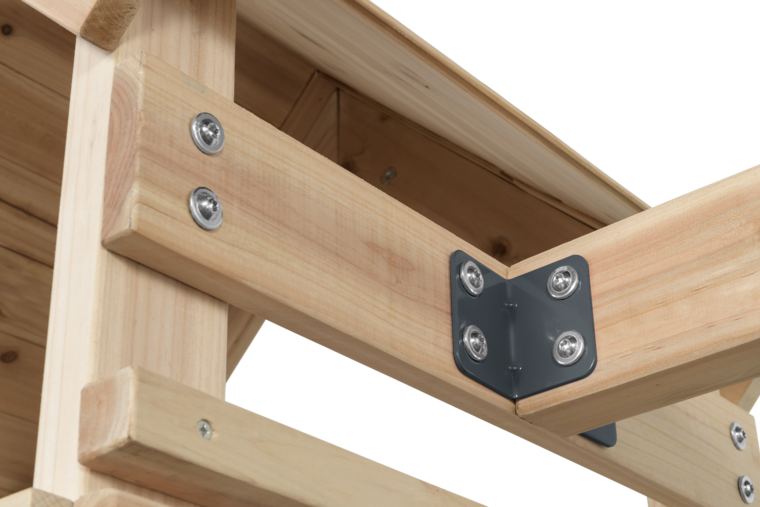 Houten Speeltoestel Noa - Met Blauwe Glijbaan - Platform