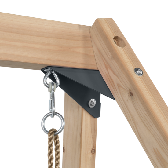 Houten Speeltoestel Ava - Met Rode Glijbaan - Schommels