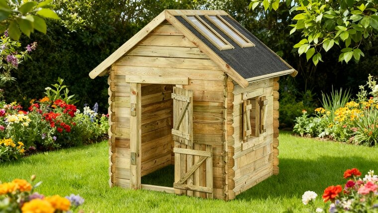 Houten Speelhuisje Louise Window