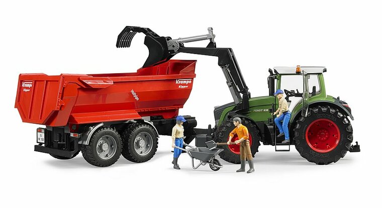Fendt 936 Vario Traktor mit Frontlader 1:16 Bruder Spielzeug