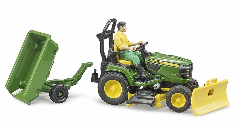 Bruder Bworld John Deere Zitmaaier Met Aanhanger