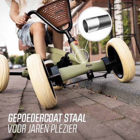 BERG Buzzy Retro Skelter Groen - 2-5 Jaar - 4 Wielen EVA Banden