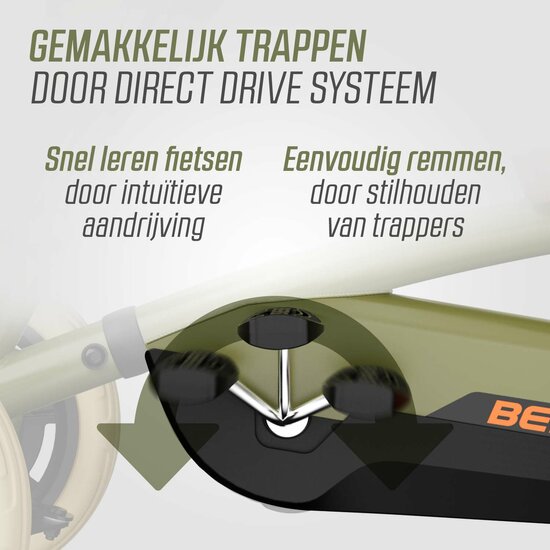 BERG Buzzy Retro Skelter Groen - 2-5 Jaar - 4 Wielen EVA Banden