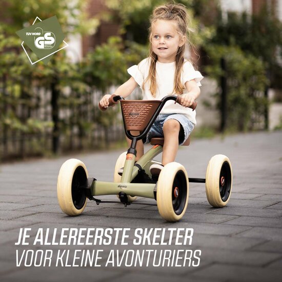 BERG Buzzy Retro Skelter Groen - 2-5 Jaar - 4 Wielen EVA Banden