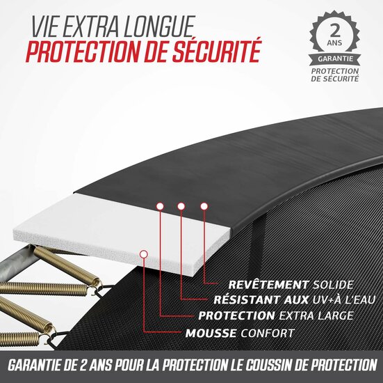 BERG Elite InGround 330 Grijs + Safety Net Deluxe