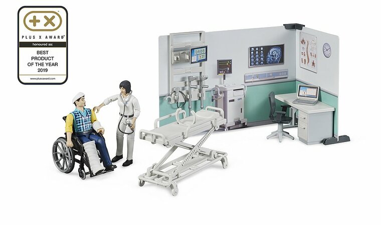 Bruder bWorld Krankenhaus-Spielset mit Arzt, Patient und Zubeh&ouml;r