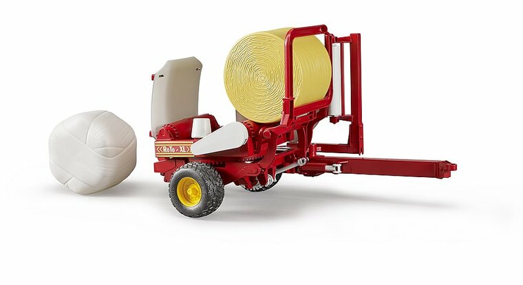 Bruder Ballenwickler mit Rundballen 1:16 - aufklappbarer Drehtisch