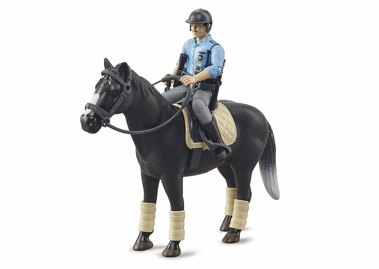 Bruder bWorld Polizist mit Pferd - Berittene Polizei Spielfigur