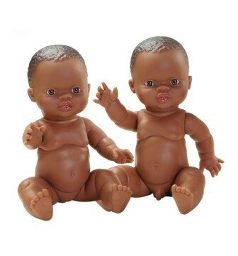 Babypop 34cm Paola Reina Gordi jongen donker ongekleed