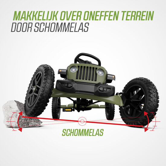 Skelter met BFR-systeem Berg Buddy Jeep Wrangler groen 3-8 jaar