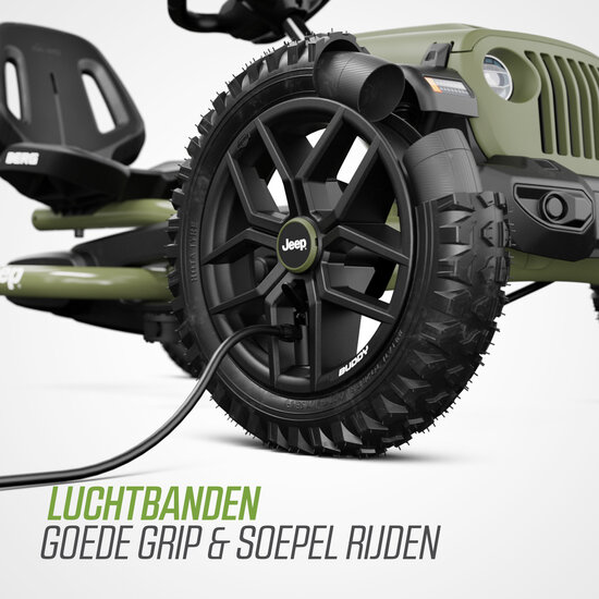 Skelter met BFR-systeem Berg Buddy Jeep Wrangler groen 3-8 jaar