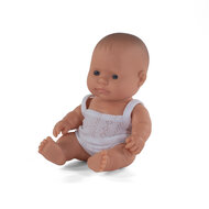 Miniland Babypuppe europ&auml;isches M&auml;dchen mit Unterw&auml;sche 21cm