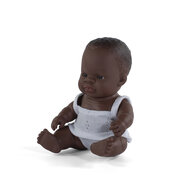 Miniland Babypuppe afrikanisches M&auml;dchen mit Unterw&auml;sche 21cm