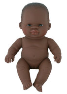 Miniland Babypuppe afrikanisches M&auml;dchen mit Unterw&auml;sche 21cm