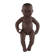 MINILAND BABYPOP, nackt, afrikanischer Junge, 40 cm gro&szlig;