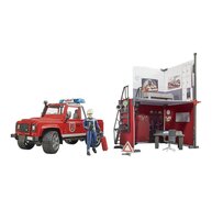 Bruder Bworld Feuerwehrkaserne mit Land Rover