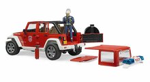 Bruder Jeep Wrangler Unlimited Rubicon Feuerwehrfahrzeug mit Feuerwehrmann