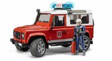 Land Rover Defender Station Wagon Feuerwehr-Einsatzfahrzeug mit Feuerwehrmann inkl. Feuerl&ouml;scher