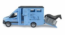 Bruder MB Sprinter Tiertransport Blau mit Pferd