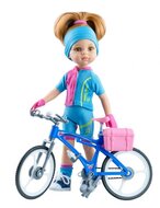 Paola Reina Pop Amigas Profesiones Dasha mit Fahrrad (32 cm)