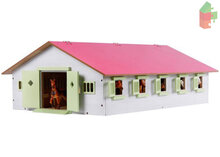 Kids Globe  Holz Pferdestall mit 9 Boxen (Rosa) 1:32