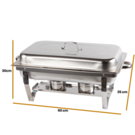 Alora Chafing Dish chrom 3 Beh&auml;lter