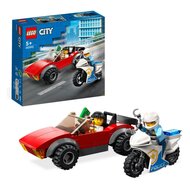 LEGO City 60392 Verfolgungsjagd Auto auf Polizeimotorrad