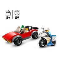 LEGO City 60392 Verfolgungsjagd Auto auf Polizeimotorrad