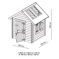 Spielhaus aus Holz Louise Fenster