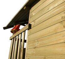 Prestige Garden Holzspielhaus mit roter Rutsche - Amsterdam