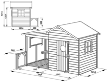 Spielhaus aus Holz Mailand - Prestige Garden