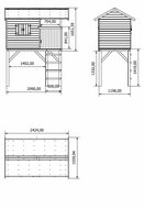 Prestige Garden Holzspielhaus mit anthrazitfarbener Rutsche - Amsterdam