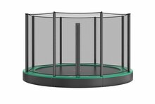 Trampolin AKROBAT ORBIT FLAT 365 (12ft) Gr&uuml;n, inklusive Sicherheitsnetz