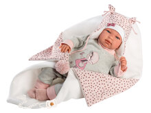 Llorens Puppe Tina mit Decke - 44cm