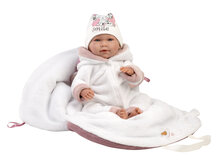 Llorens Babypuppe LALA mit rosa Tragetasche - 42 cm