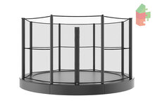 Trampolin AKROBAT ORBIT FLAT 305 (10ft) Anthrazit inklusive Sicherheitsnetz