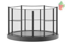 Trampolin AKROBAT ORBIT FLAT 365 (12ft) Gr&uuml;n, inklusive Sicherheitsnetz