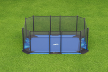 Trampolin AKROBAT XCITYX FLAT 520x365cm Blau