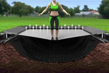 Akrobat Primus Flat to the ground Trampolin 380x250 Zwart