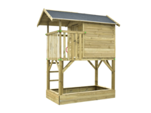 Holzspielhaus Baumhütte mit Sandkasten - Prestige Garden