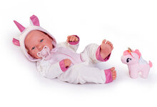 Puppe Antonio Juan mit Einhorn-Kostüm 42cm
