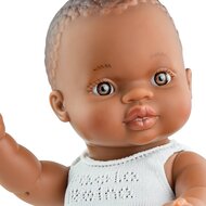Paola Reina Gordi Babypop Dunkelhäutiges Mädchen mit Unterwäsche 34 cm