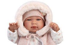 Llorens pop TINA rn 44 cm roze romper met coupuchon