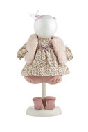kledingset Llorens 38cm beige jurkje + roze vestje