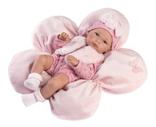 Llorens Pop Bimba Met bloemenkussen 35cm Uitlopend