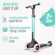 BERG Nexo Step - Opvouwbaar LED Verlichting - Mint/Roze 6+ Jaar