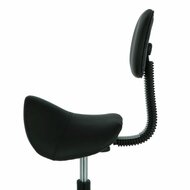 Zadelkruk Zwart - Met Rugleuning - Verstelbaar - Werkstoel