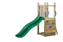 Houten Speeltoestel Irma Groot - Met Groene Glijbaan - Klimtoren