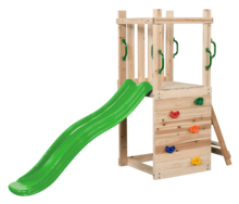 Houten Speeltoestel Mari met appelgroene glijbaan