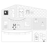 DIY poppenhuis achterwand om in te kleuren - Lundby Creative 44x19cm